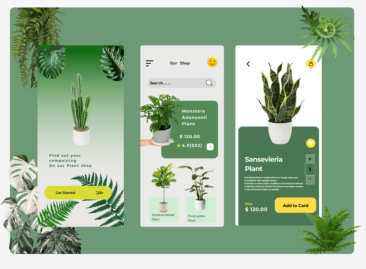 Plant Shop App UI Design